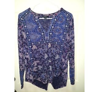 Purple patterned shirt